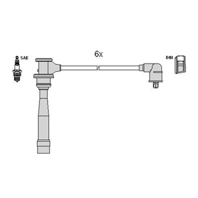 HITACHI gyújtókábelkészlet 134337