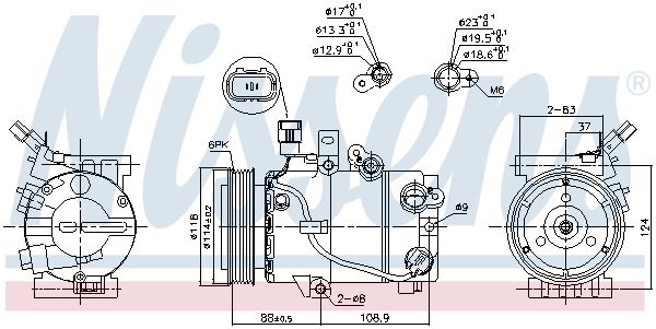 Компрессор кондиционера HYUNDAI ELANTRA/ KIA CERATO 2008- (Nissens)