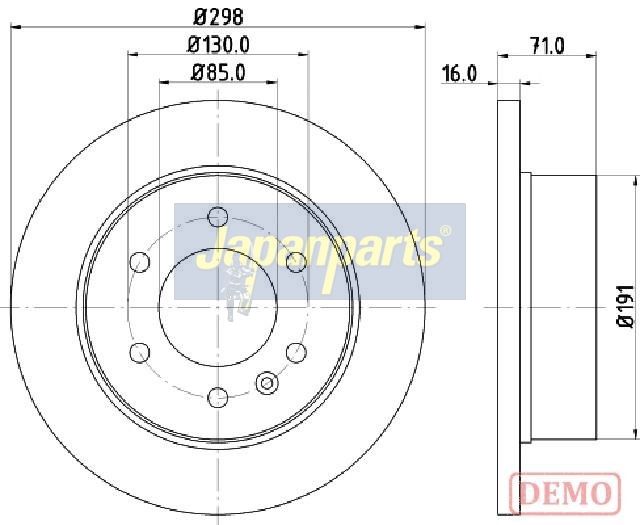 спирачен диск JAPANPARTS