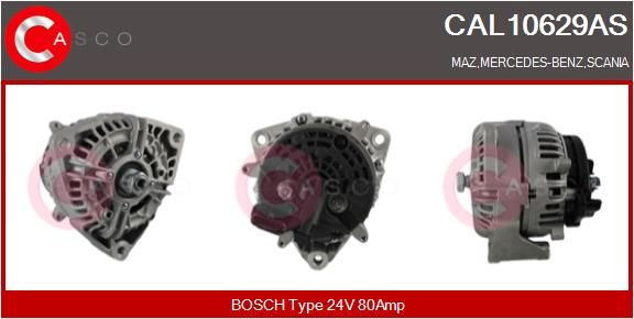 alternátor MB 80A oválná zásuvka (lze nahradit silnějším 110A = ne naopak) CAL10629