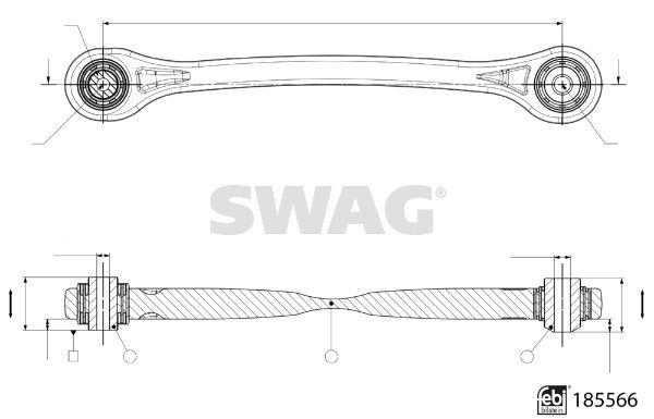 носач, окачване на колелата SWAG