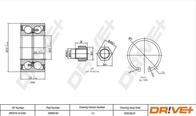 Set rulment roata DP2010.10.0193 Dr!ve+
