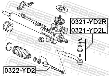 FEBEST 0322-YD2 Inner Tie Rod