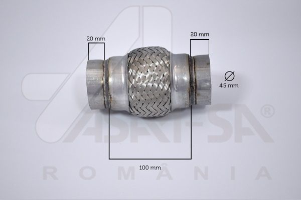 Гнучка труба, система відведення ВГ, 100мм, Opel Astra F 1.7 TDS (91-98), Vectra A 1.7 TD (90-95), Vectra B 1.7 TD (95-98) (62065) Asam, Asam 62065