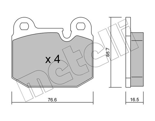 Metelli Brake Pad Set, disc brake 22-0027-0