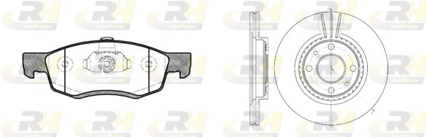 Комплект гальма, дискове гальмо, Roadhouse 8172.01