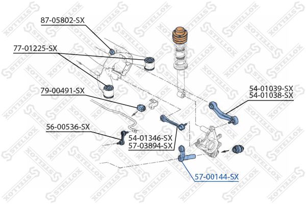 STELLOX 57-00144-SX Control/Trailing Arm, wheel suspension