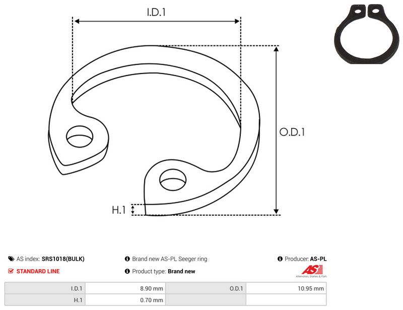 AS-PL SRS1018(BULK) Repair Kit, starter