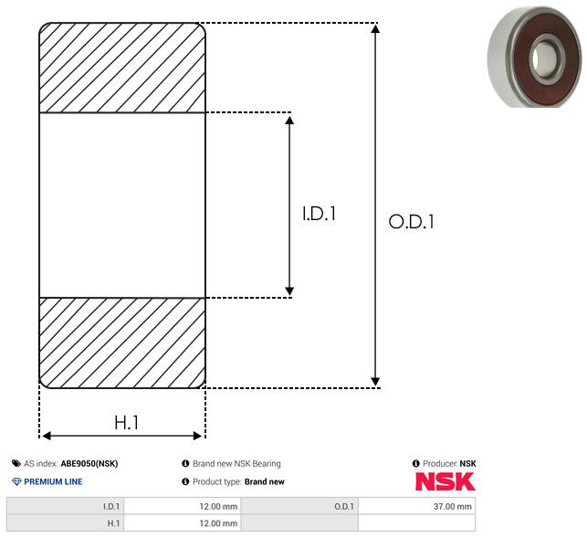 AS-PL ABE9050(NSK) Bearing