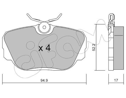 CIFAM 822-042-0 Brake Pad Set, disc brake