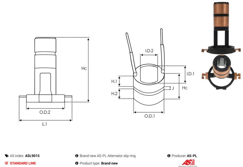 Rõngas, generaator, AS-PL ASL9015