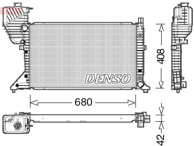 Denso Engine Cooling Radiator DRM17019
