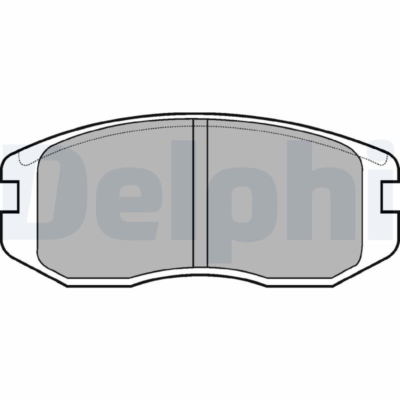 Комплект гальмівних накладок, дискове гальмо, Delphi LP736