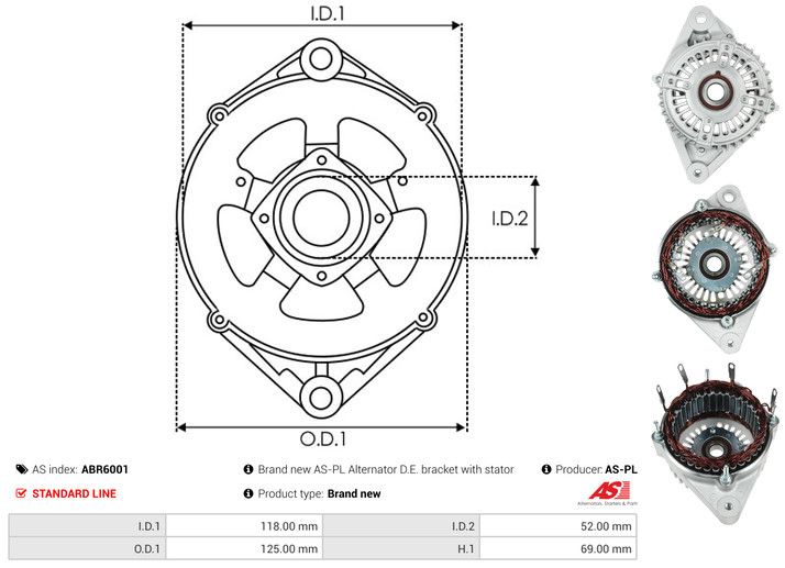 Kaitsekate, generaator, AS-PL ABR6001