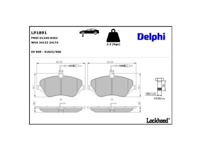 DELPHI LP1891 Brake Pad Set, disc brake