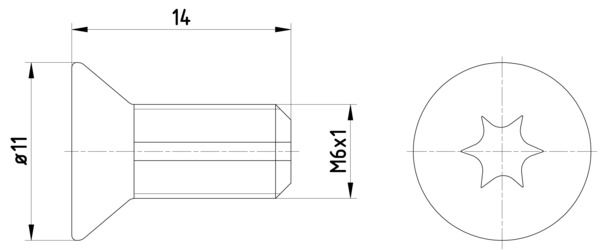 Surub, disc frana TPM0012 TEXTAR