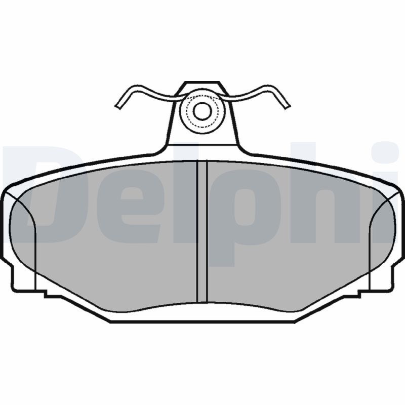 Комплект гальмівних накладок, дискове гальмо, Delphi LP637