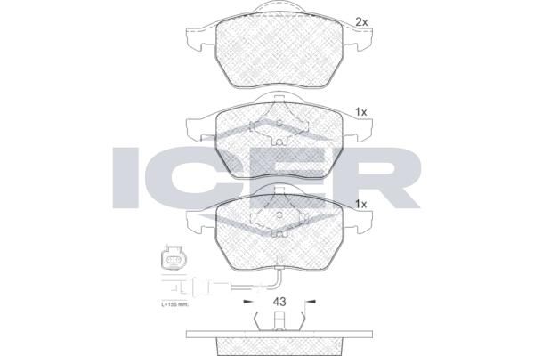 ANDEL 181396 - Brake Pad Set, Disc Brake
