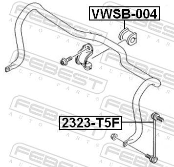 FEBEST 2323-T5F Link/Coupling Rod, stabiliser bar