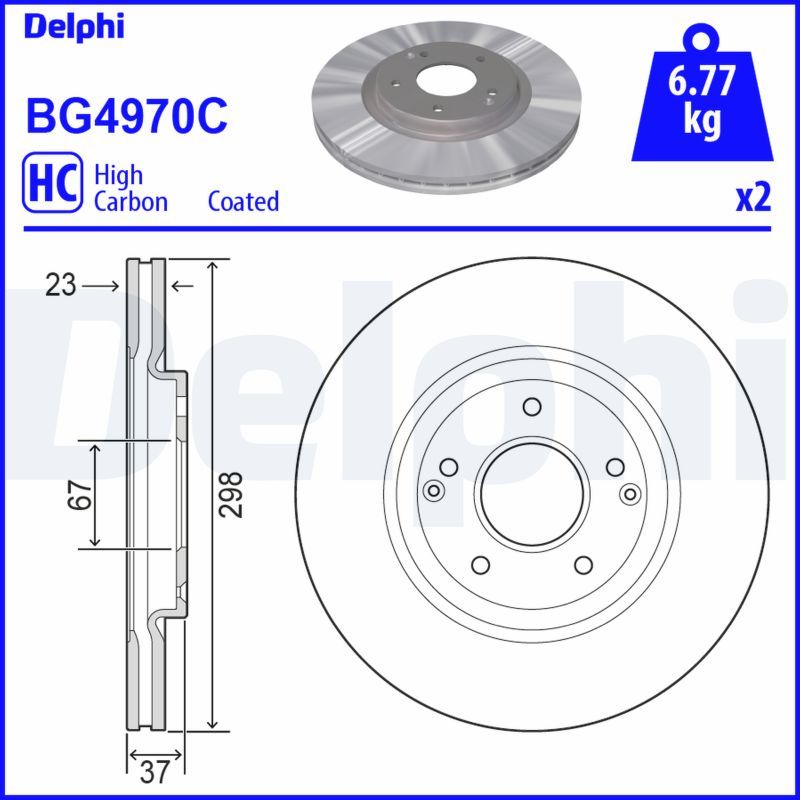Delphi Brake Disc BG4970C