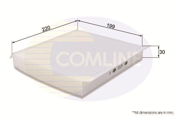 Фільтр, повітря у салоні, Comline EKF206