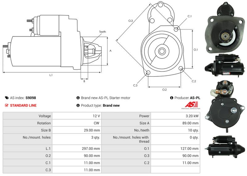 AS-PL S9098 Starter
