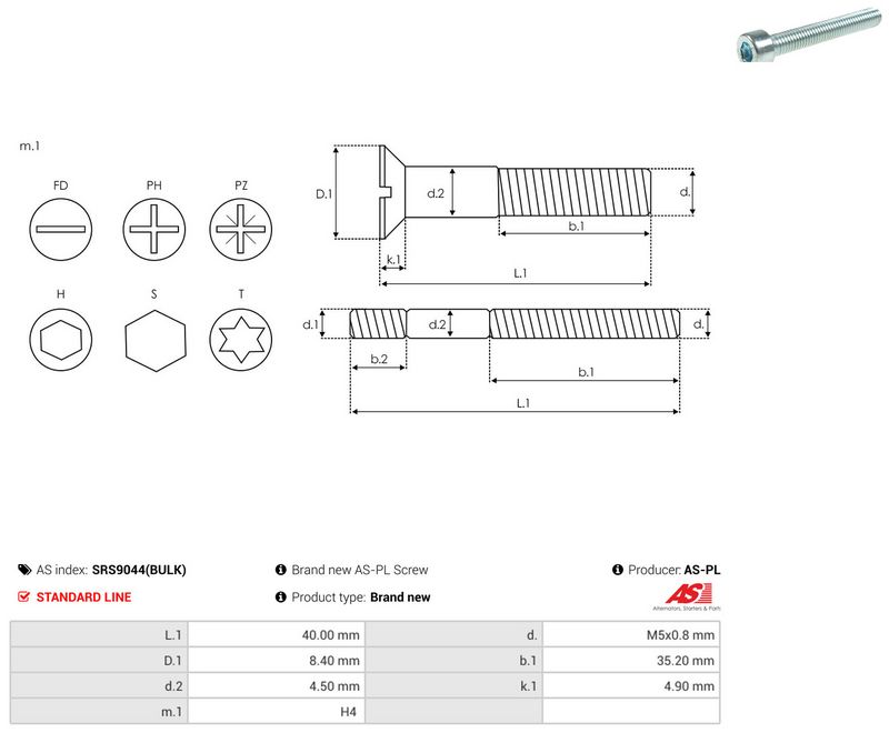 AS-PL SRS9044(BULK) Repair Set, alternator