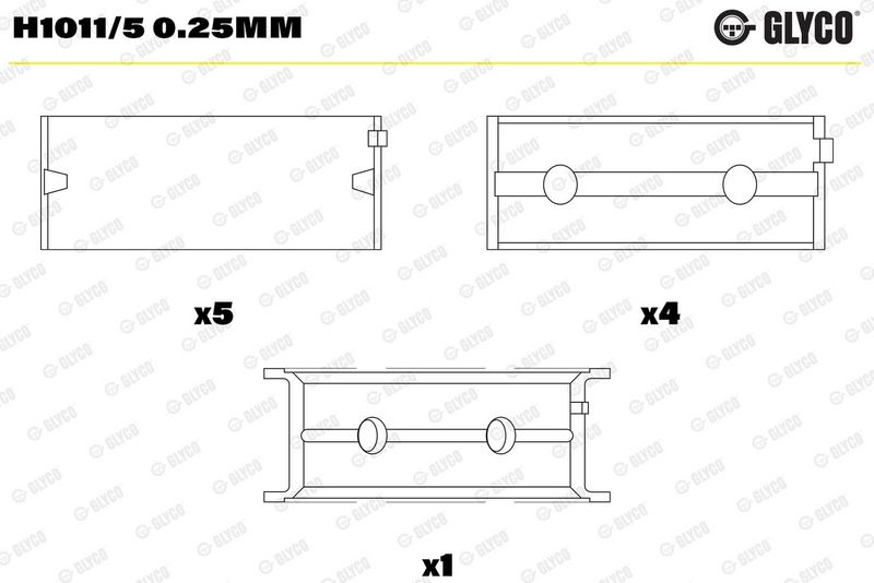GLYCO H1011/50.25mm - Crankshaft Bearing Shell