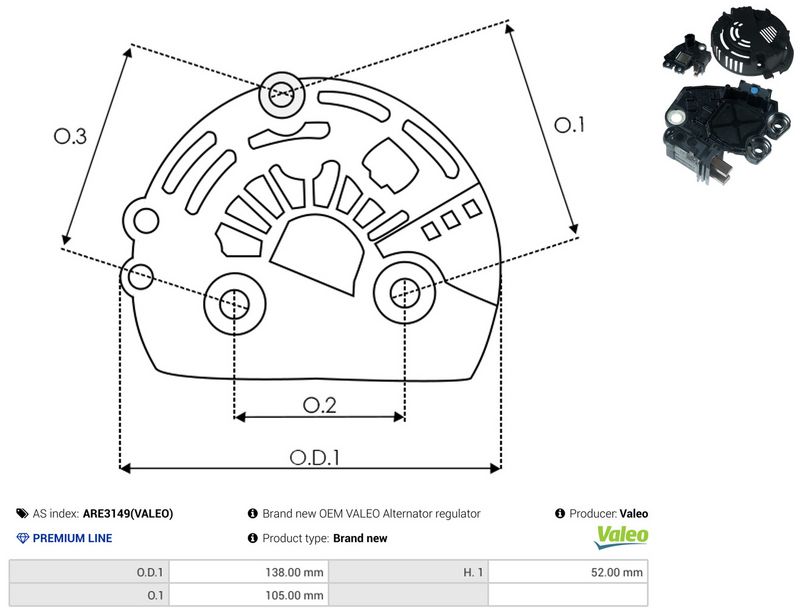 AS-PL ARE3149(VALEO) Alternator Regulator