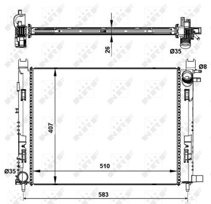 NRF 58443 Radiator, engine cooling