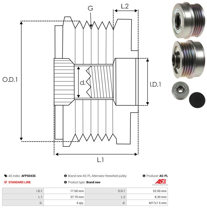 Generaatori vabakäik, AS-PL AFP5043S
