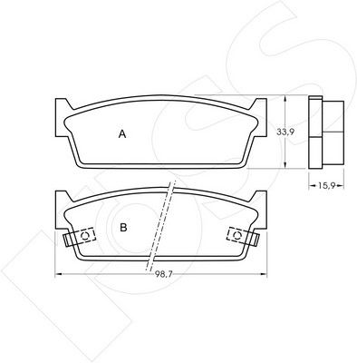 1-GNC R-347 - Brake Pad Set, disc brake