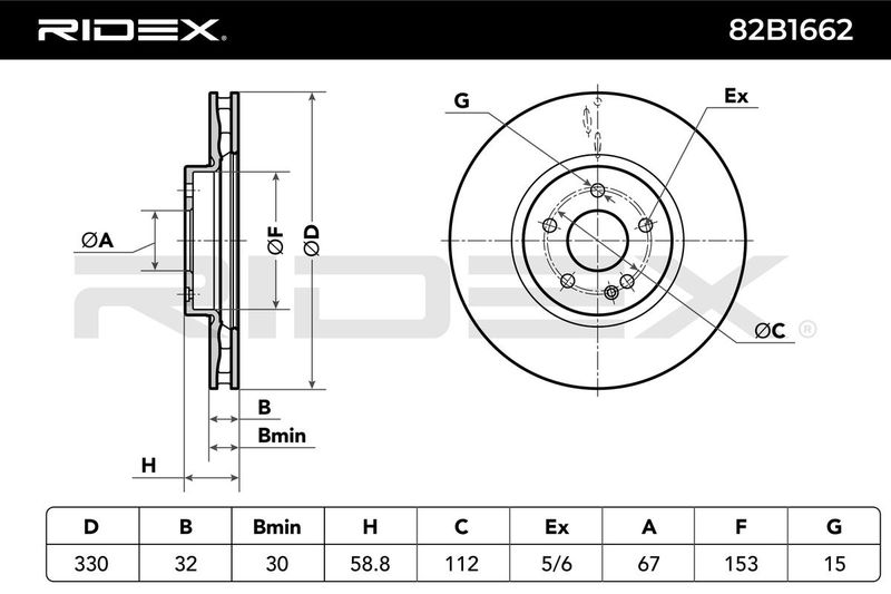 спирачен диск RIDEX