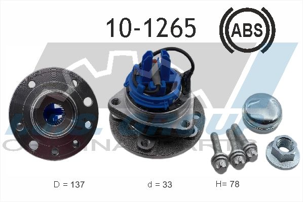 Комплект колісних підшипників, Ijs 10-1265