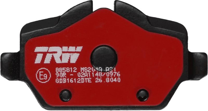 Piduriklotsi komplekt, ketaspidur, TRW GDB1612DTE