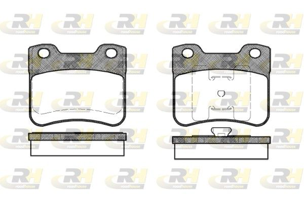 Комплект гальмівних накладок, дискове гальмо, Roadhouse 2247.10