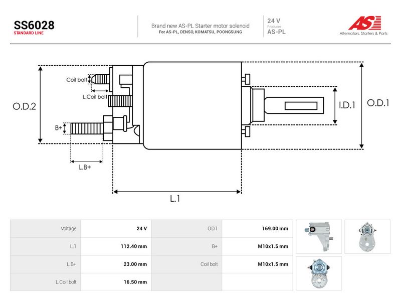 Magnetlülitus, starter, AS-PL SS6028
