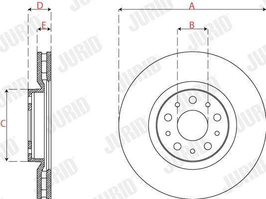 JURID 563274JC Brake Disc