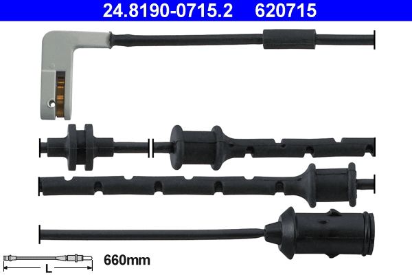 Конт. попер. сигналу, знос гальм. накл., Ate 24.8190-0715.2