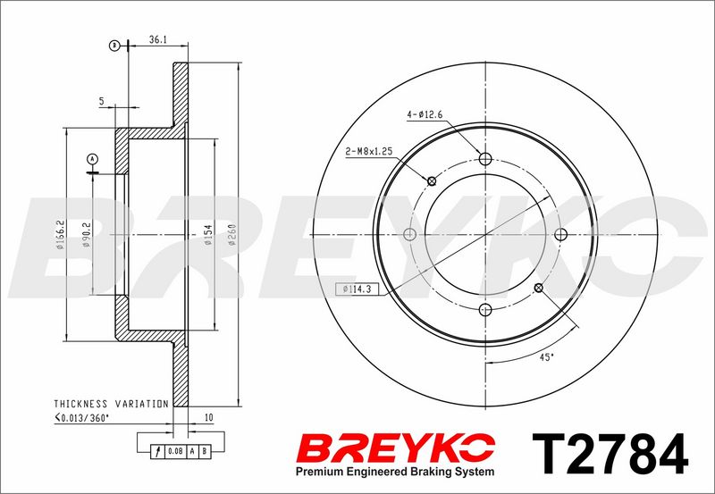 DAVID VASCO T2784 Brake Disc