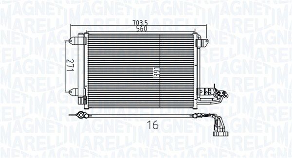 MAGNETI MARELLI kondenzátor, klíma 350203737000