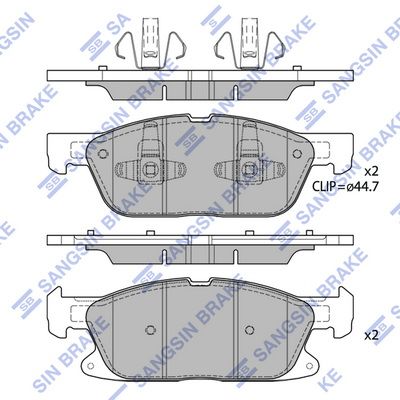 Комплект гальмівних накладок, дискове гальмо, Hi-Q SP4251