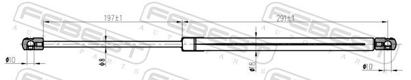 FEBEST 18117-004 Gas Spring, boot/cargo area