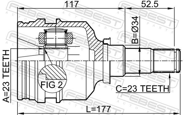 FEBEST 0111-001 Joint Kit, drive shaft