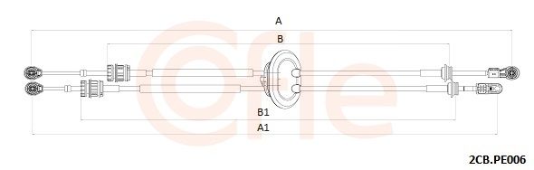 Тросовий привод, коробка передач, Cofle 2CB.PE006