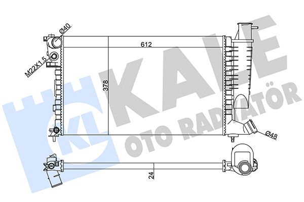 KALE CITROEN радиатор охлаждения Xsara, Peugeot 306 1.4/1.8