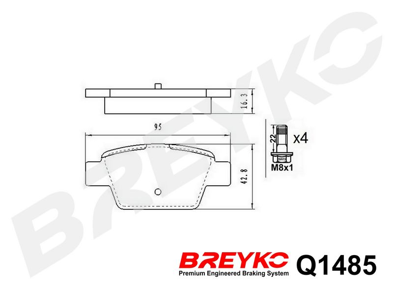 DAVID VASCO Q1485 Brake Pad Set, disc brake