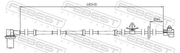 FEBEST 10606-007 Sensor, wheel speed
