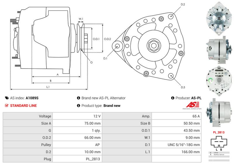 AS-PL A1089S Alternator