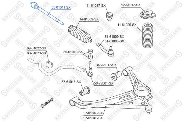 STELLOX 55-61011-SX Inner Tie Rod